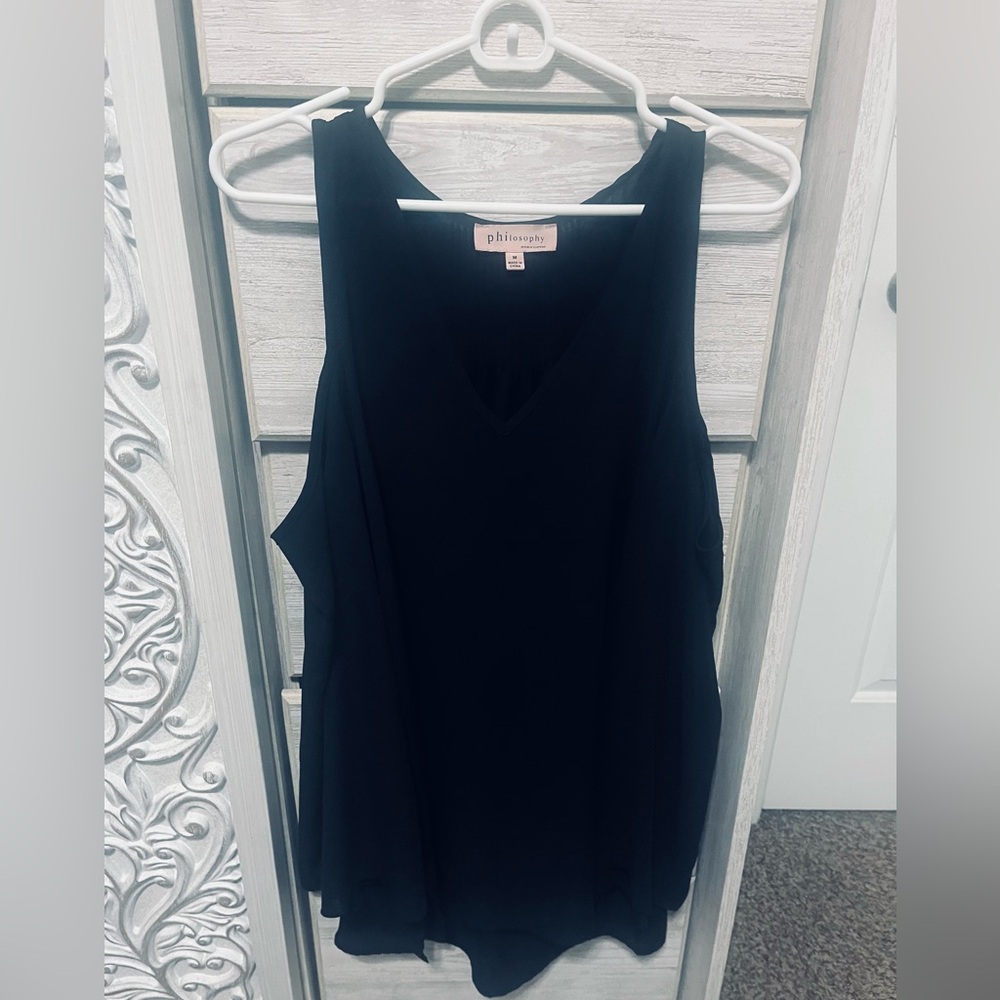 Philosophy long sleeve (shoulder cut out) light weight flowy top.